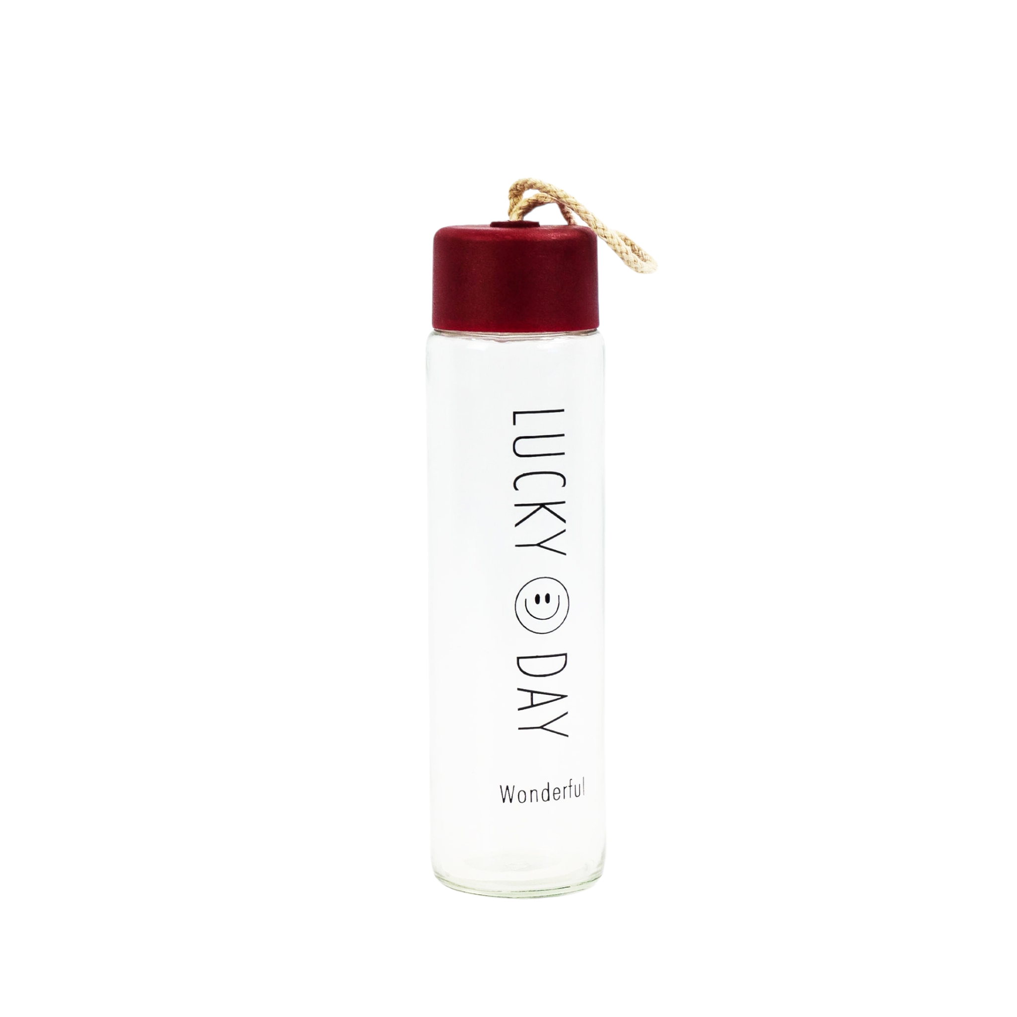 Sports Water Bottle 340ml Frosted Glass 180g 5.5x20cm 1pc