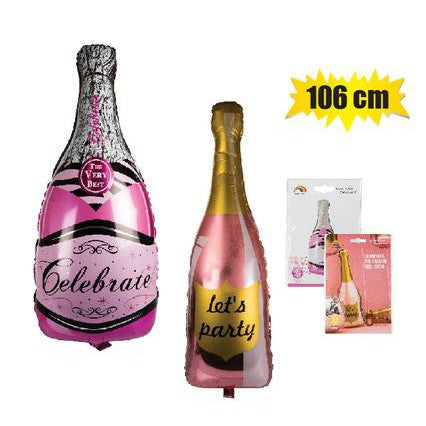 Helium Bottle Foil Balloon Champagne 106cm