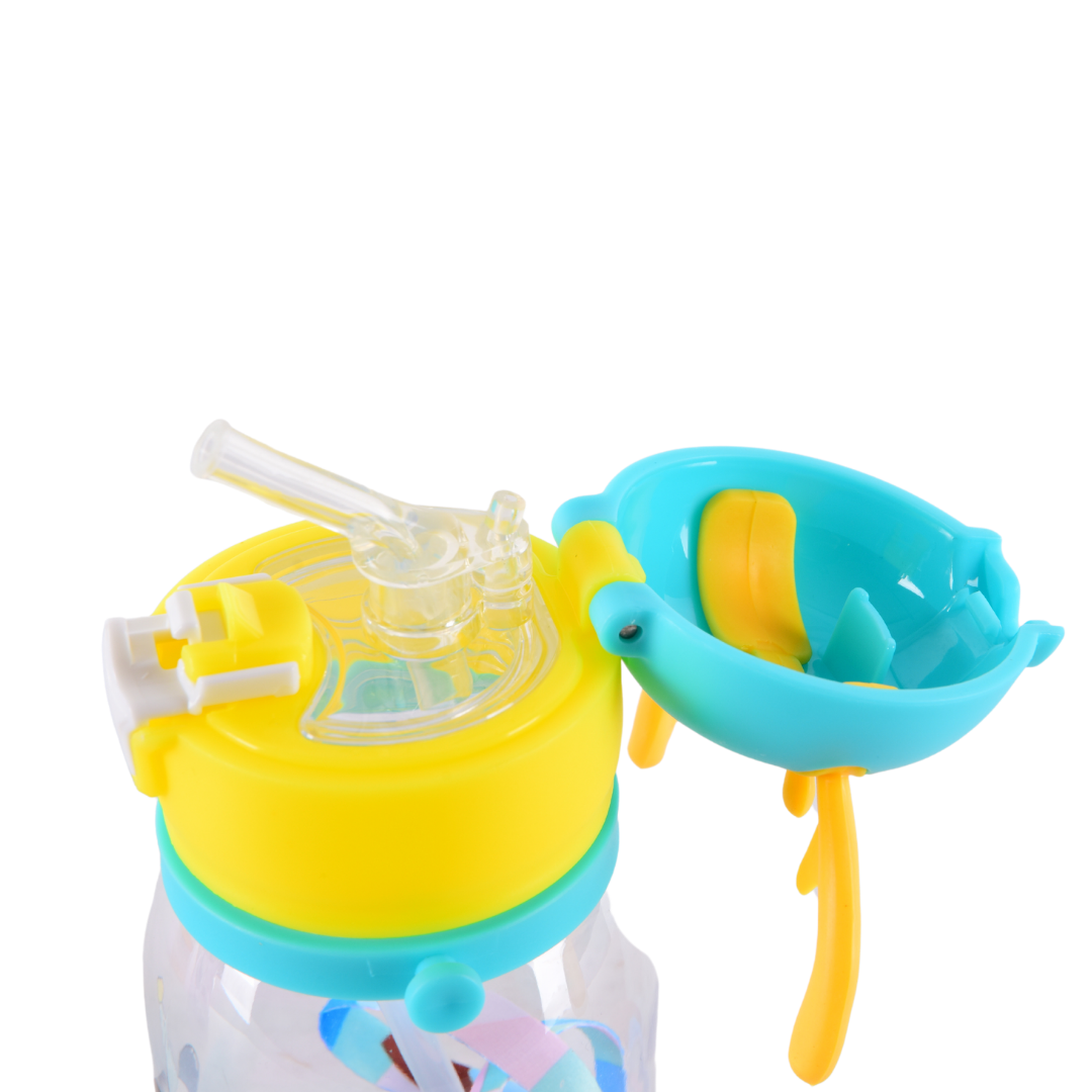 Kids Deer Horn Water Bottle 600ml with Sipper Lid 19x8cm