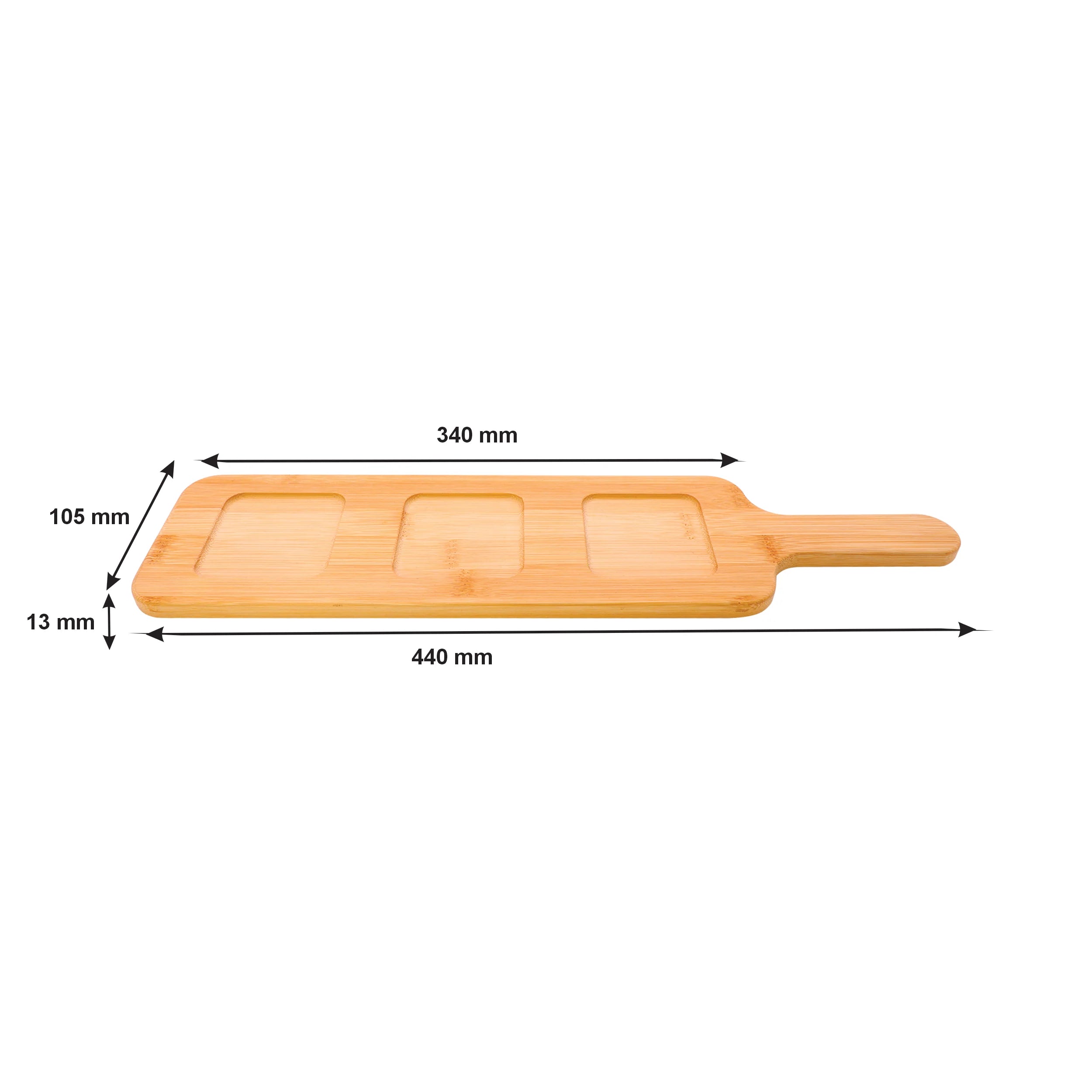 Consol Santorini Square Glass Bowl 140ml with Bamboo Serving Board