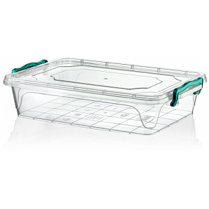 Hobby Life Multi Box Flat Utility Storage Container with Clip Lock Lid 6L 021114