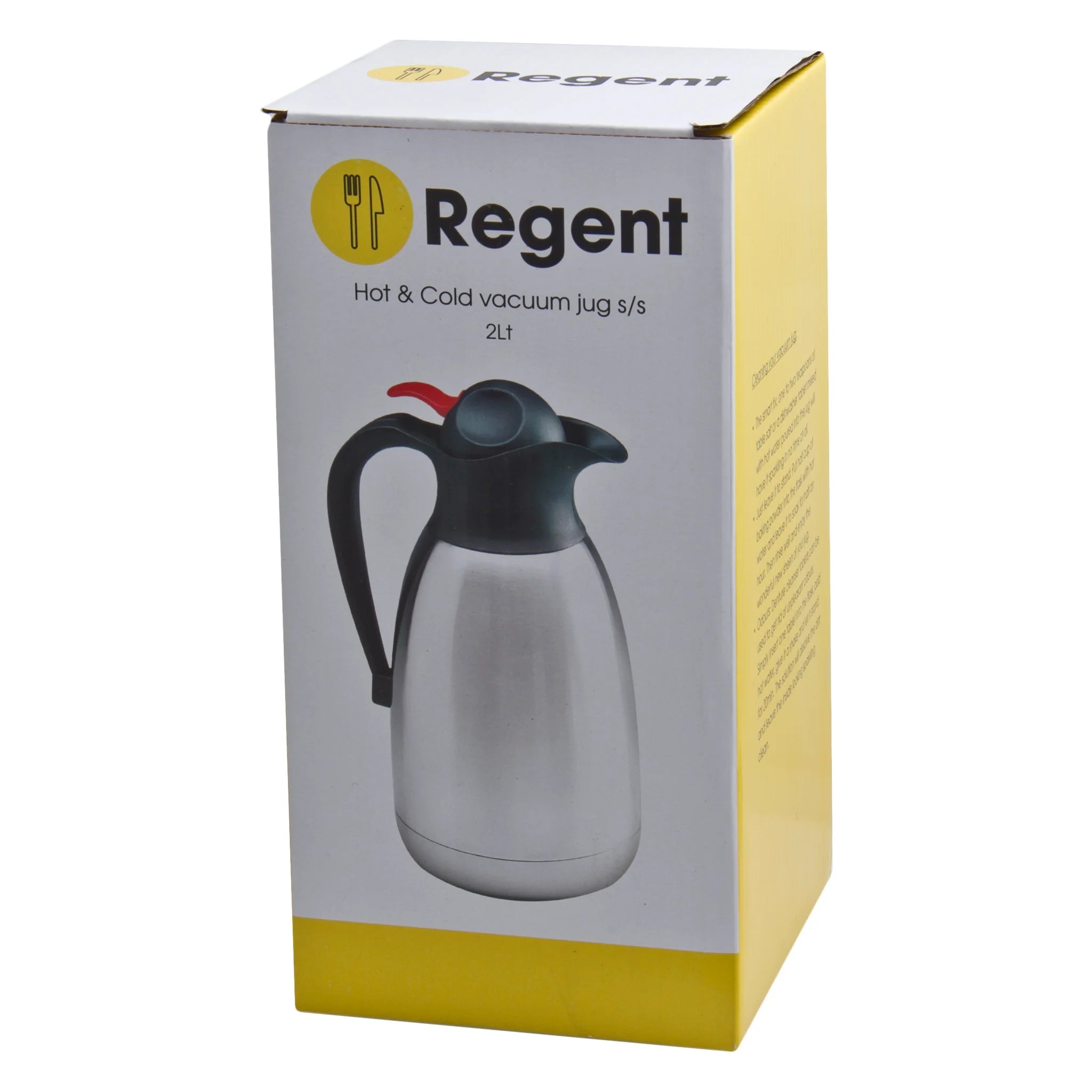 Regent Vacuum Flask 2L Jug Double Walled Stainless Steel 21391