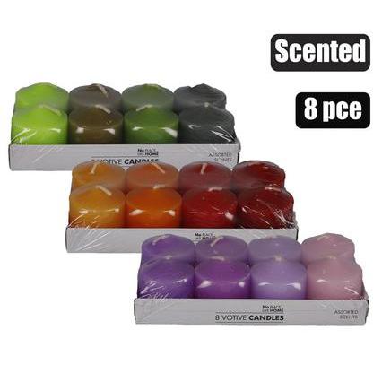Scented Rainbow Candles Votive 3.5cm 8pcs