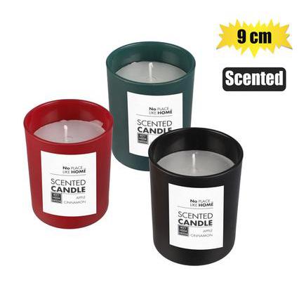 Scented Candle in Matte Glass Holder 9cm