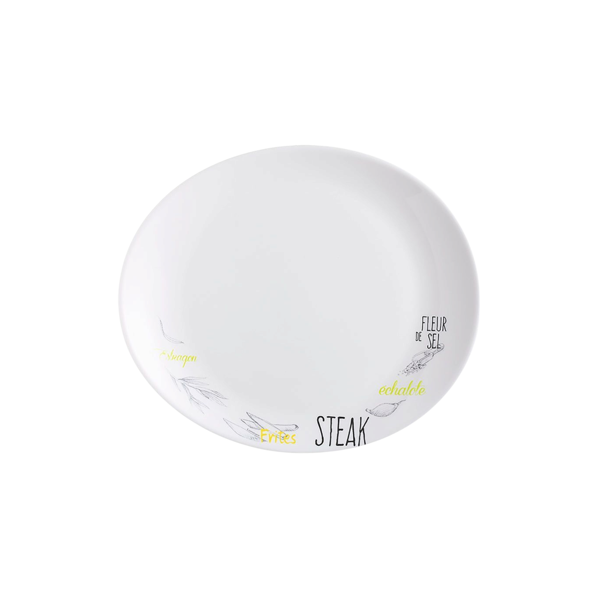 Luminarc Oval Ceramic Steak Plate 300x260mm Freinds Time Bistro 39999