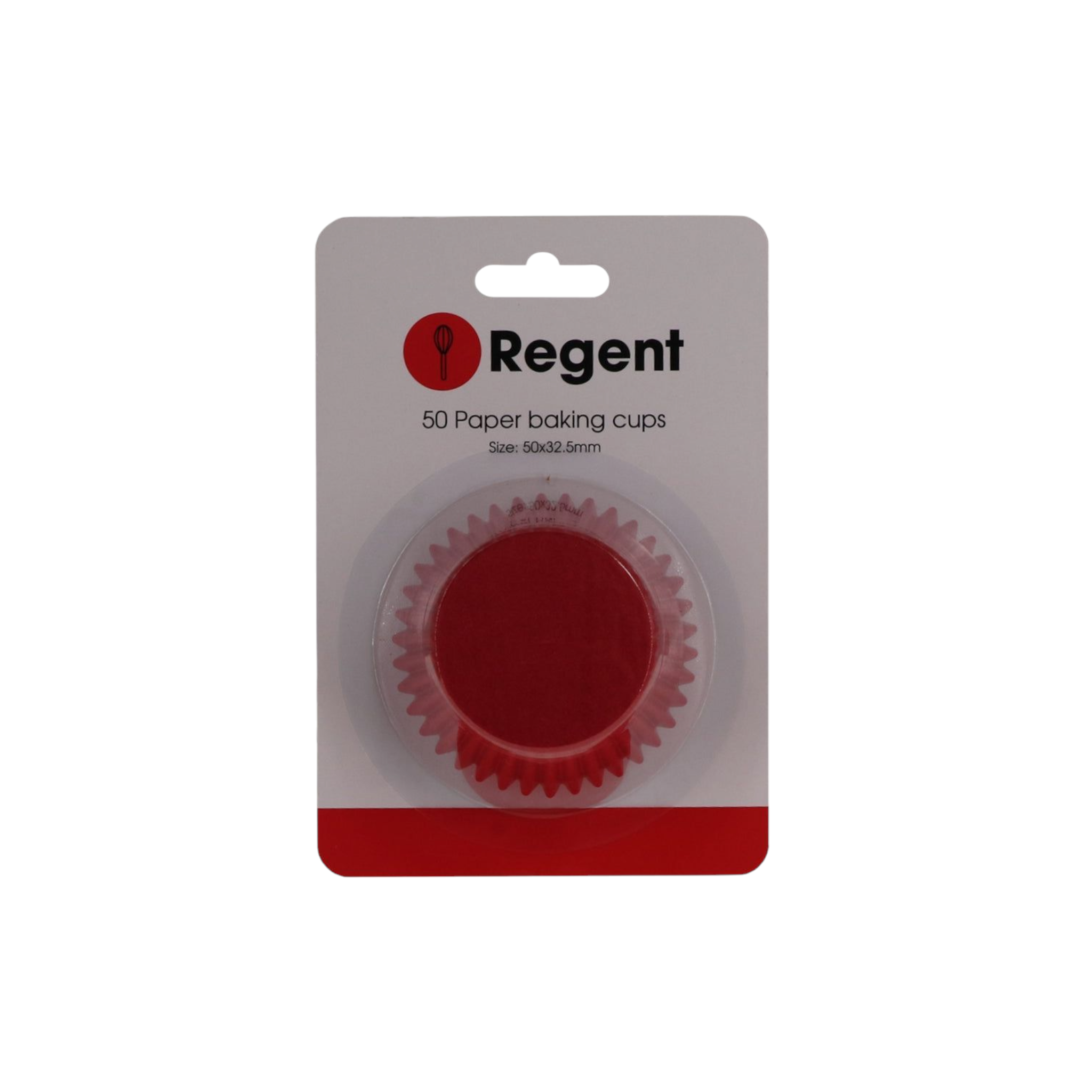 Regent Cake Cups Red Glassline Paper 50pack 71519