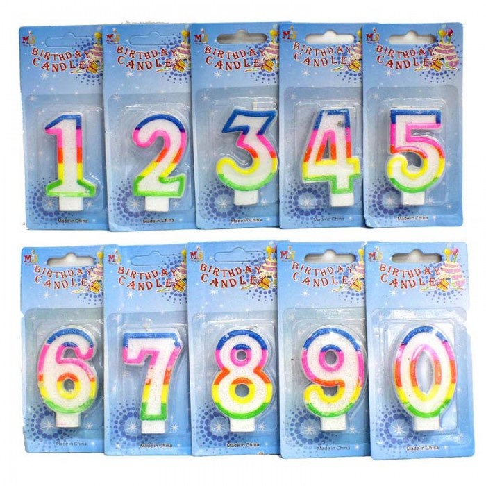 Number Glitter Birthday Candles Fenglin 4.5x7