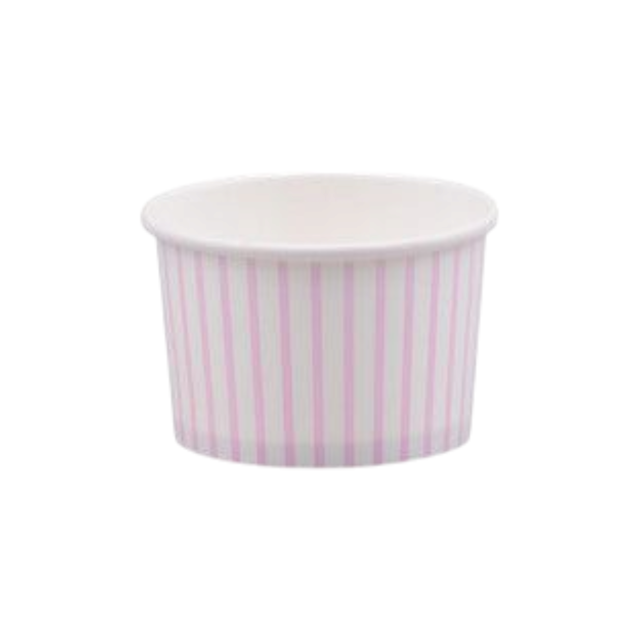 Ice Cream Paper Cups 120ml Pink Stripes Vintage Tubs 10pack