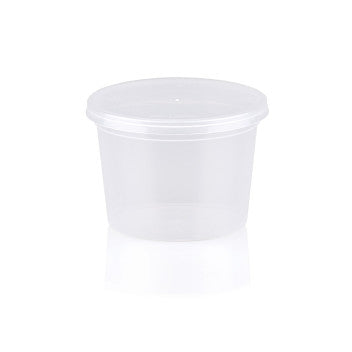 100ml Disposable Sauce Tubs Clear Polyprop with Lid 10pack