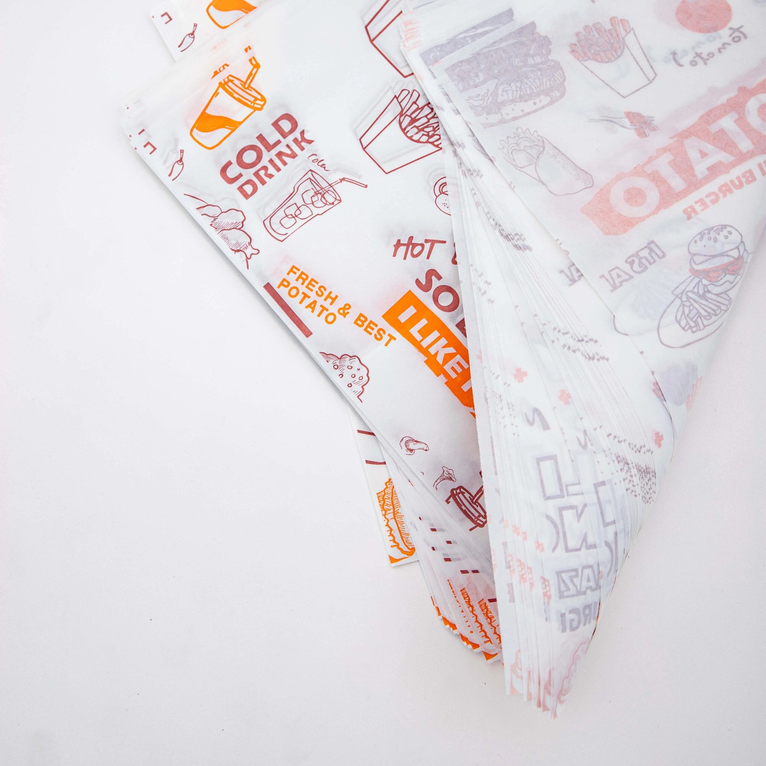 Printed Grease Proof Universal Wax Parchment Paper 100pack