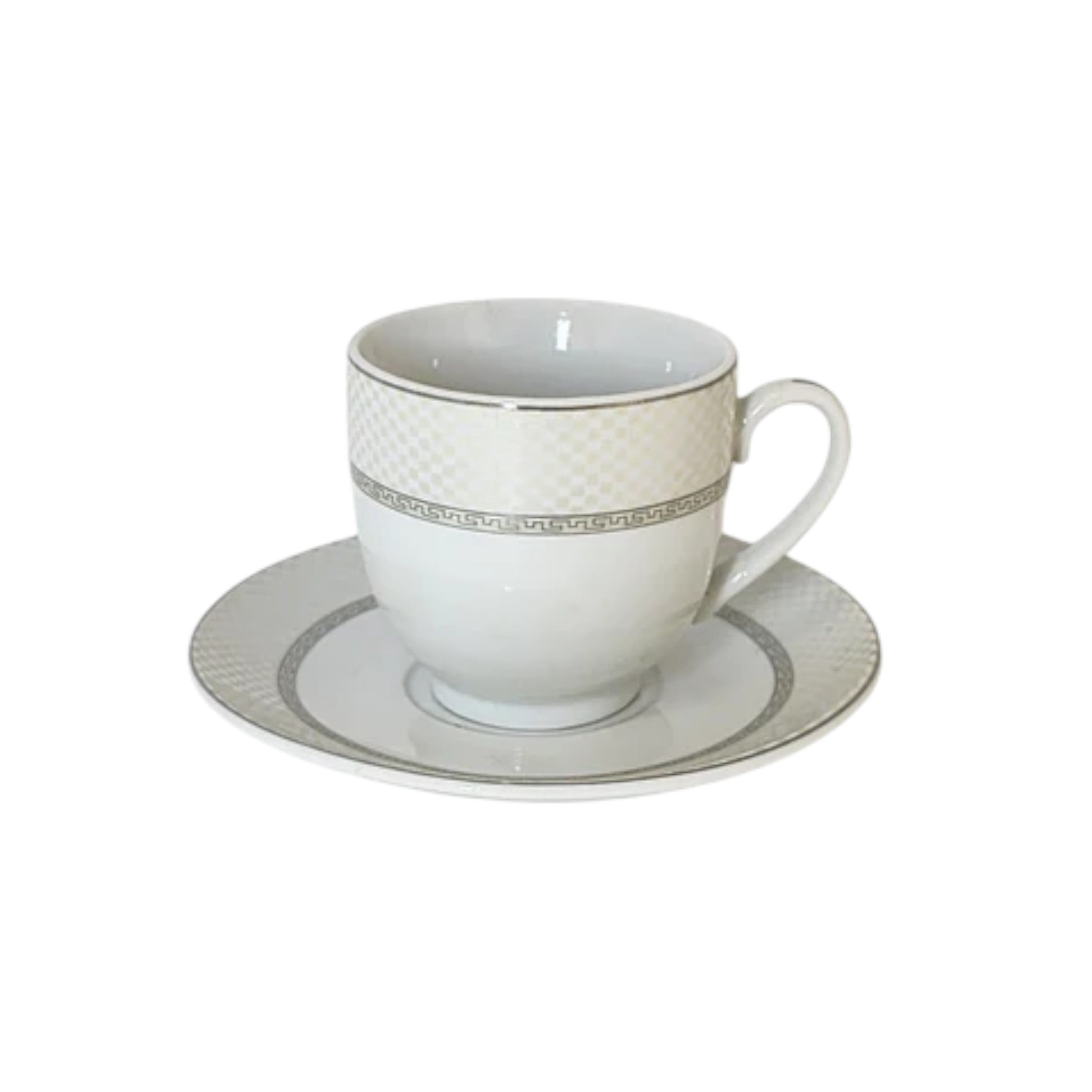 Ceramic Tea Cup & Saucer 6pc Set
