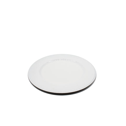 Underplate White Beaded Plastic 33cm