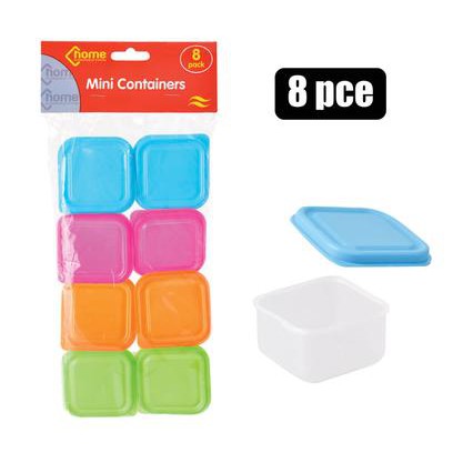 75ml Mini Square Sauce Tub Container 5.5x5.5x3cm 8pc