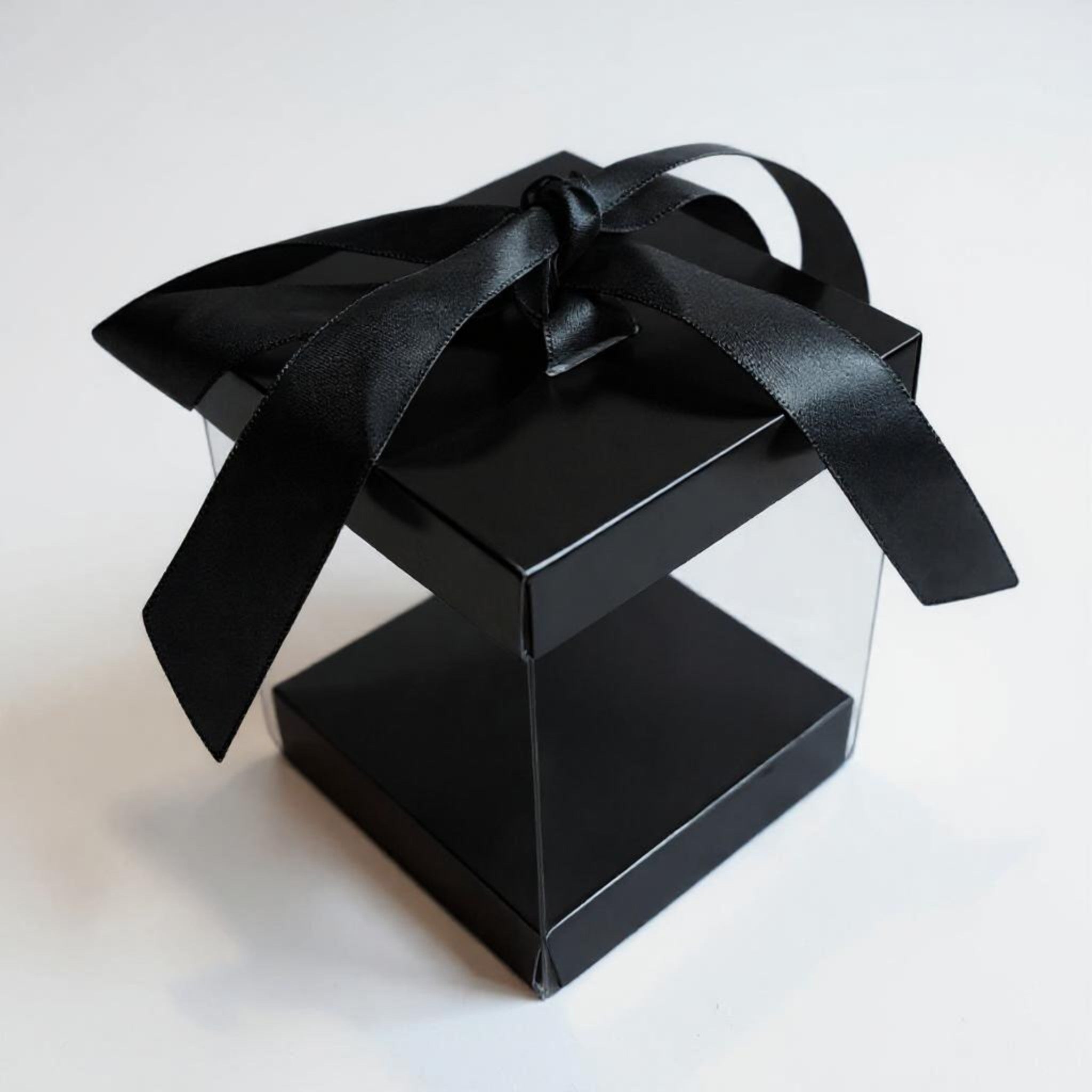 PVC Gift Box Clear with Gold Cardboard Base & Lid