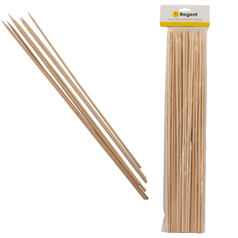 Regent Marshmallow Bamboo Skewers 400x4mm 50pack