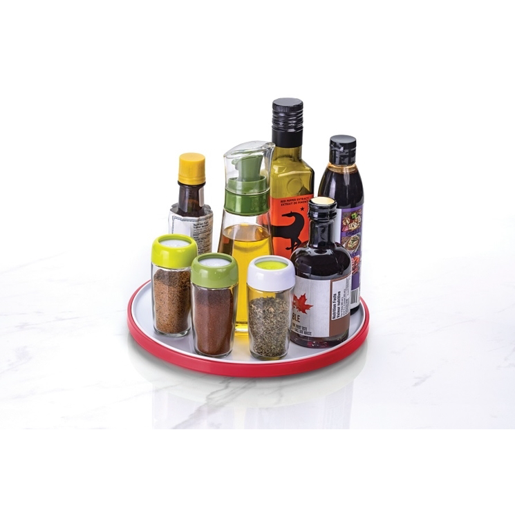 Joie Lazy Susan Condiment Turntable Tray Red 14073
