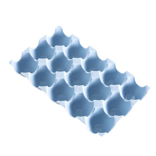 Egg Storage Tray 15-Grid Plastic Holder Assorted
