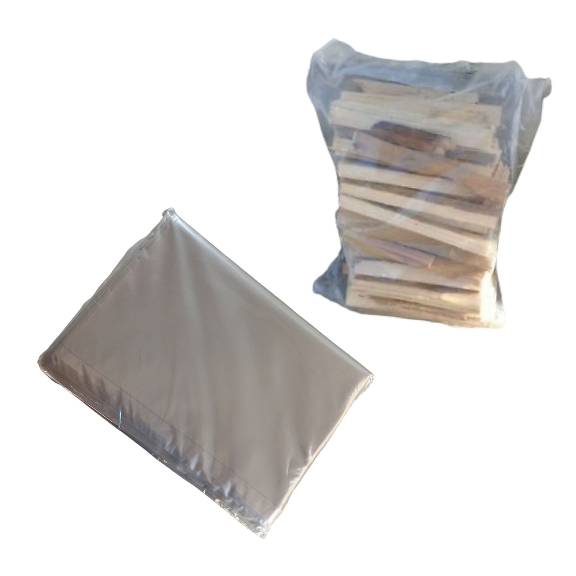 Plastic Wood Bags 400x600mm 100microns Recycle Grey Smokey 100pack