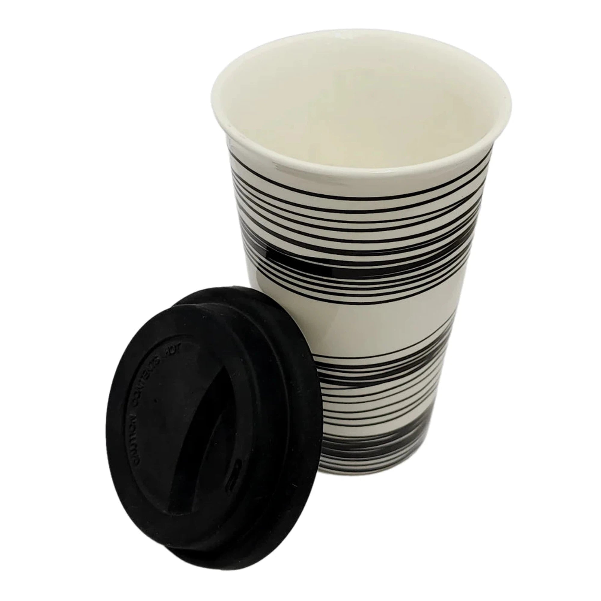 Porcelain Coffee Cup On-the-Go 400ml Silicone Lid SGN162