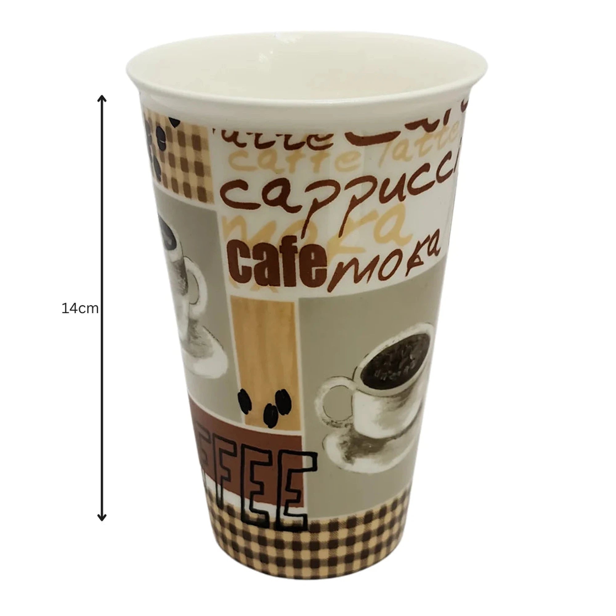 Porcelain Coffee Cup On-the-Go 400ml Silicone Lid SGN162