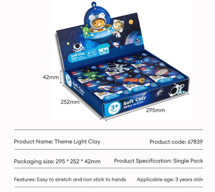 Deli Soft Clay Assorted 67839 4 Color