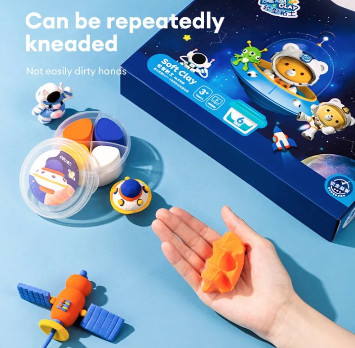 Deli Soft Clay Assorted 67839 4 Color