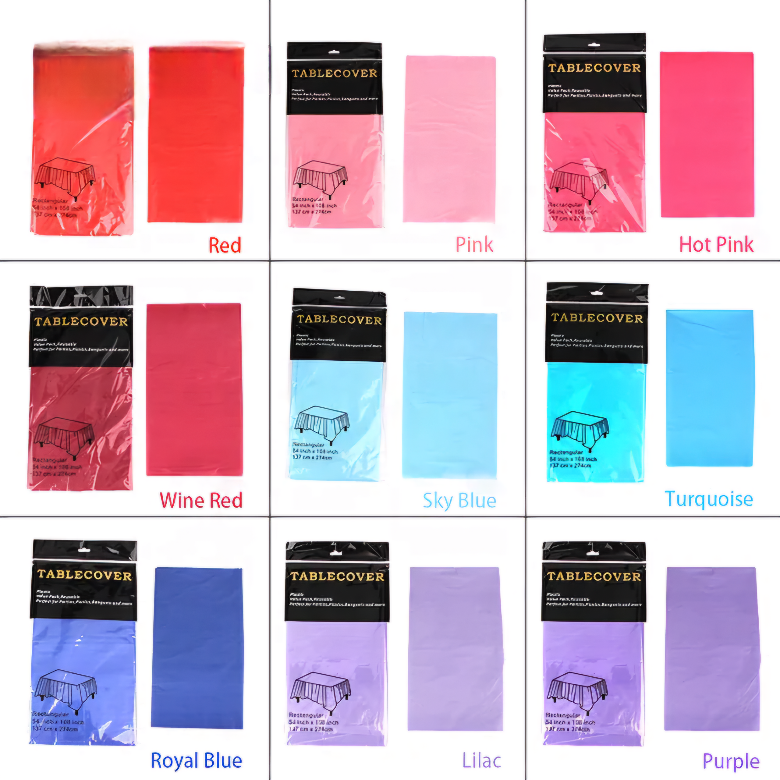 Plastic Table Cover 137x183cm 1pc