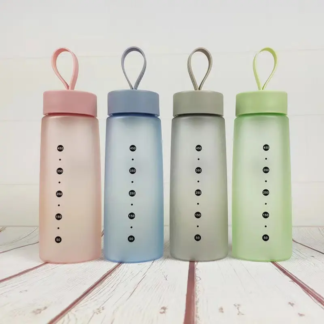 500ml Frosted Sports Water Bottle 19cm Patterned