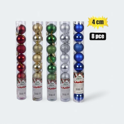 Decorative Balls 4cm in Tube 8pack