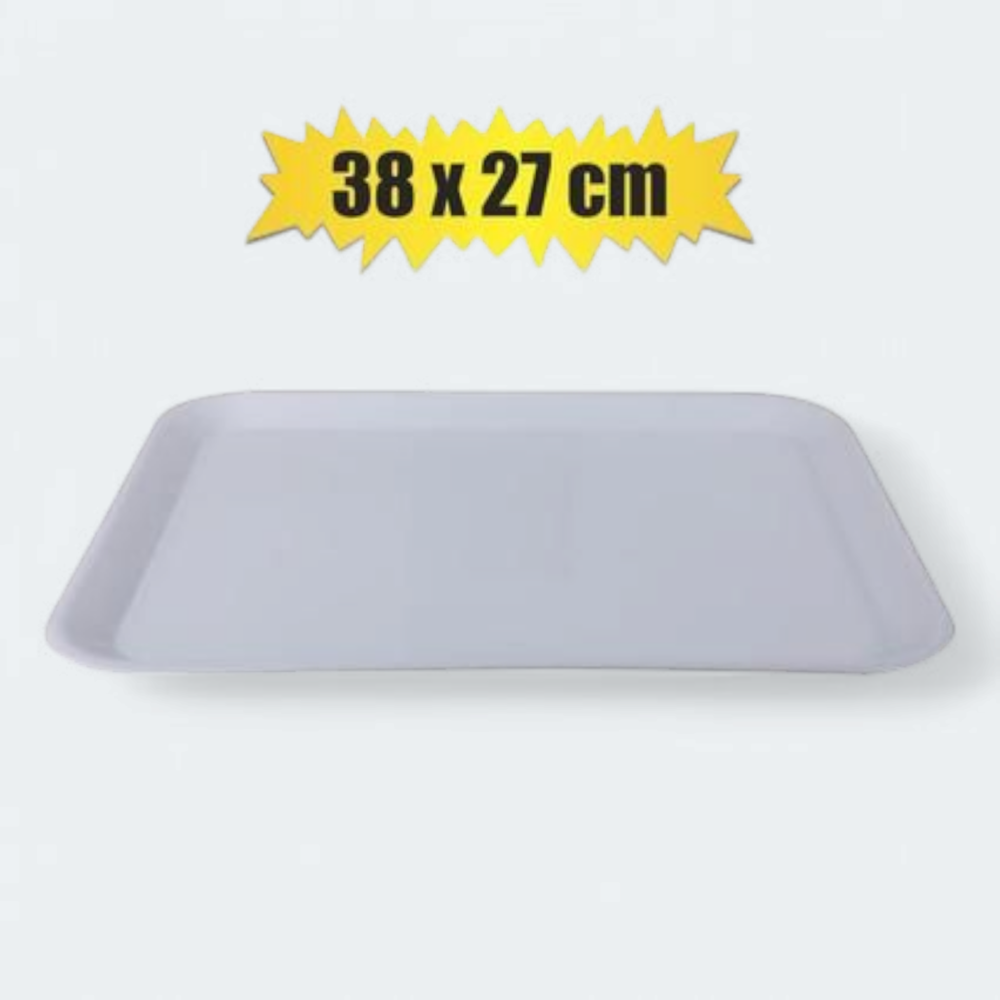 Melamine White Serving Tray Rectangular 38x27cm