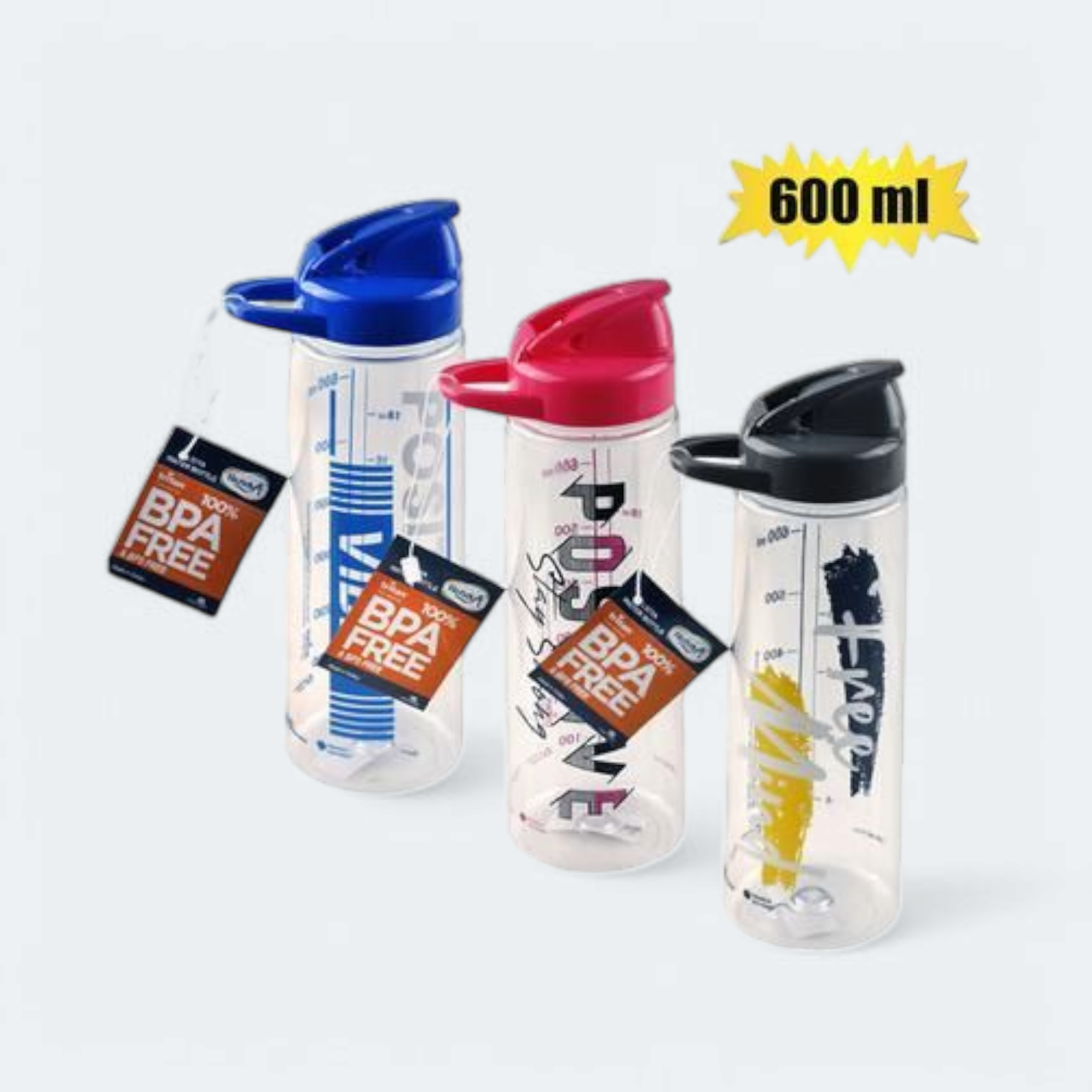 600ml Sports Water Bottle BPA Free