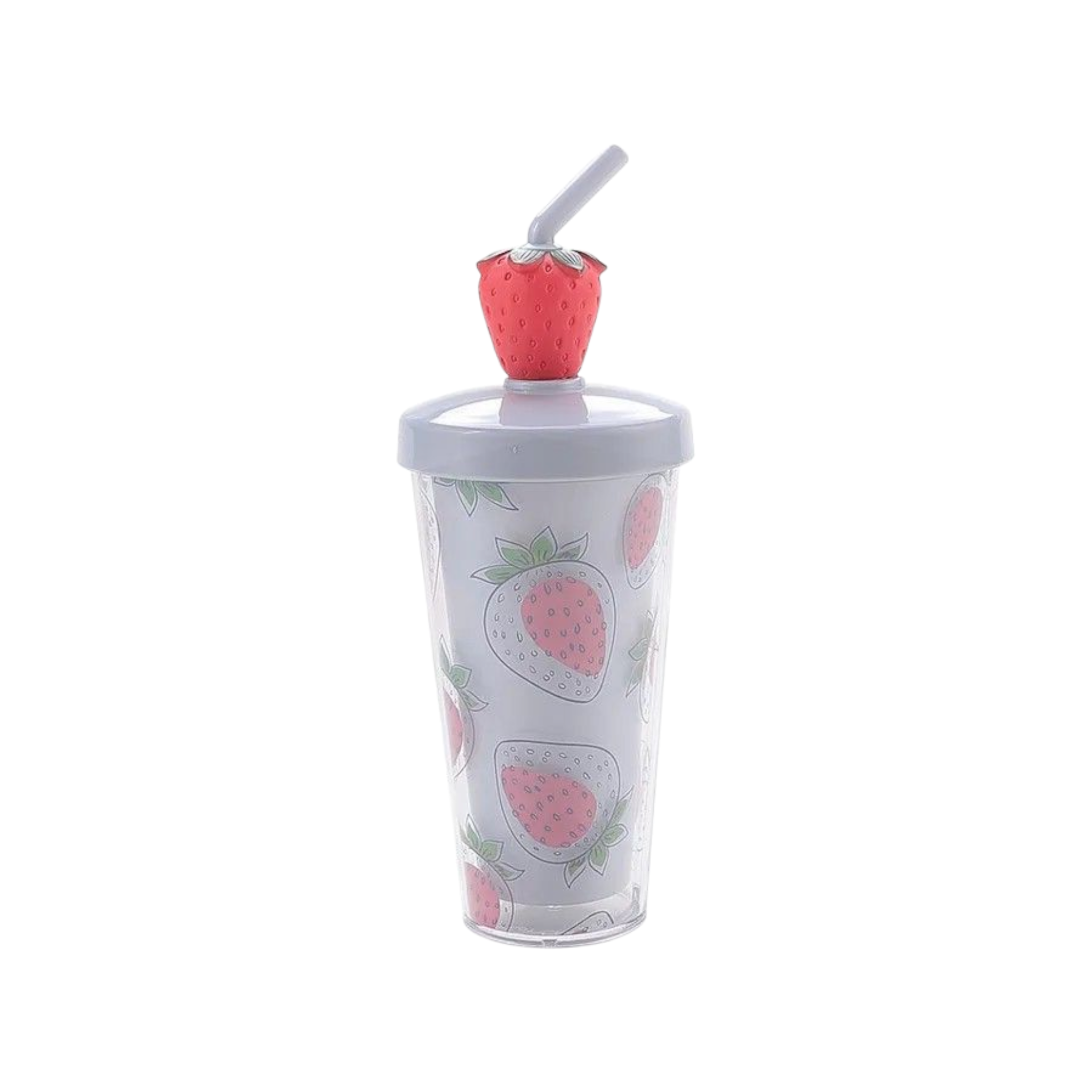 Acrylic Smoothie Tumbler Cup 450ml with Straw and Lid Ice Cream XBOT142