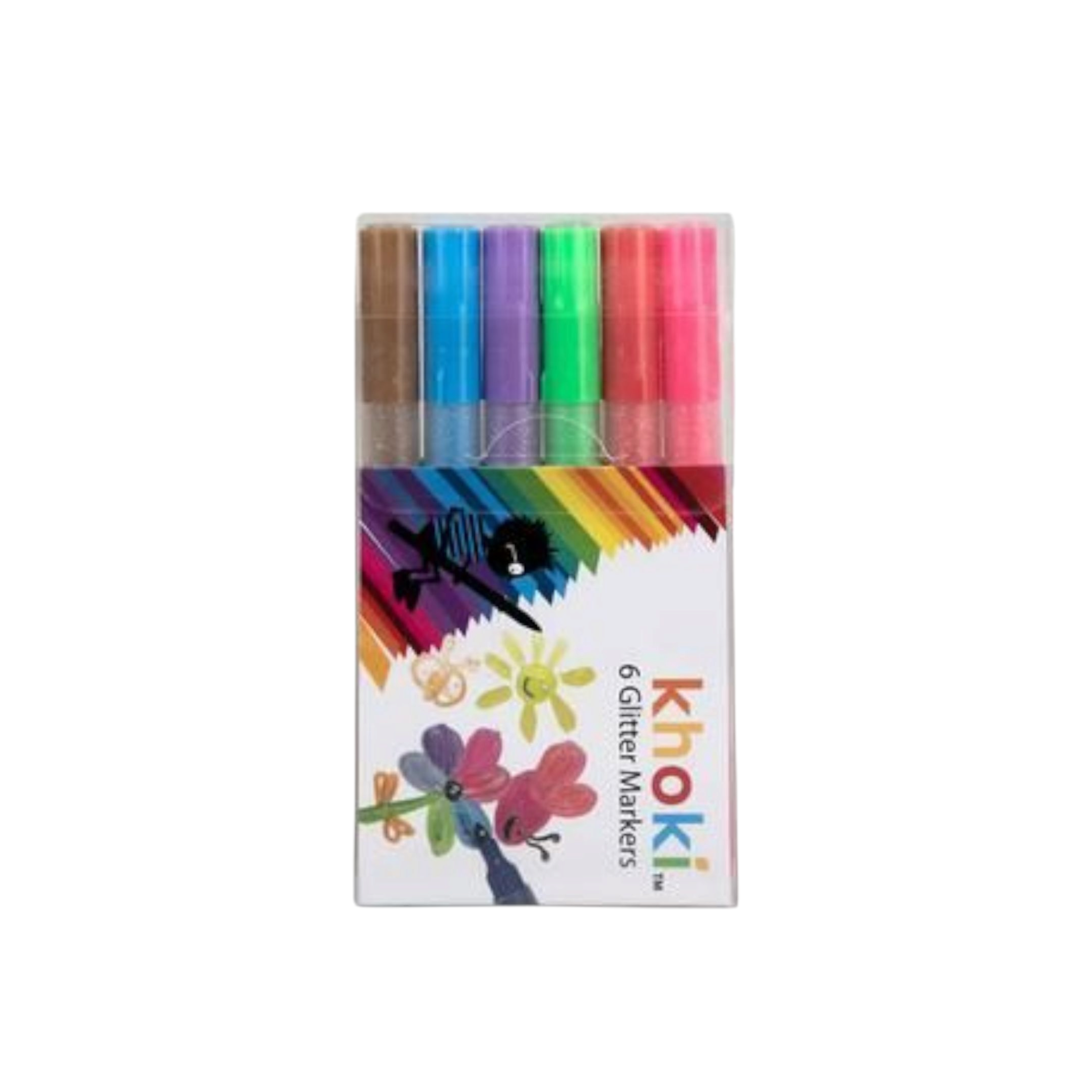 Khoki Arts & Kraft Glitter Markers 6pack