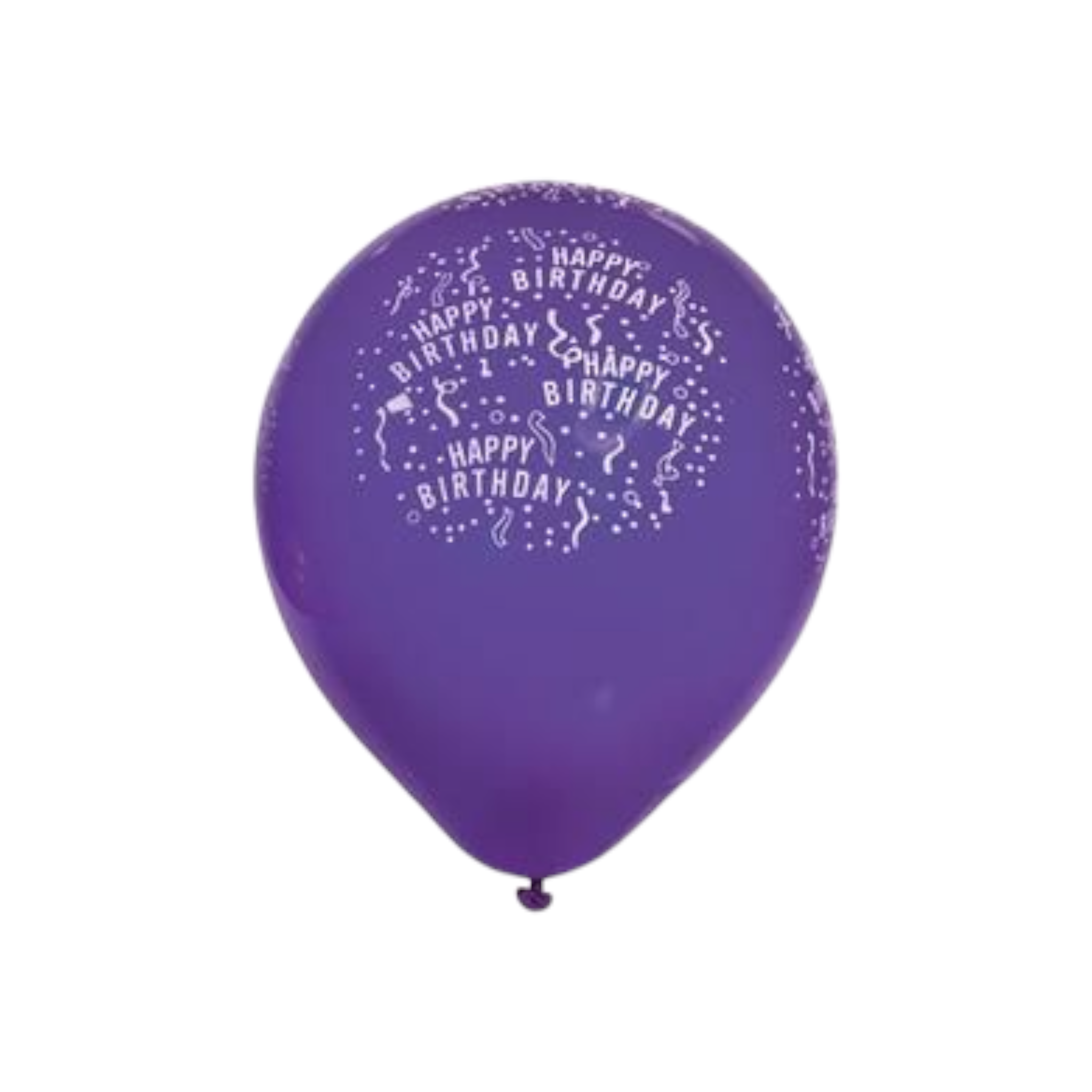 Helium Balloons Purple 1pc Happy Birthday Print
