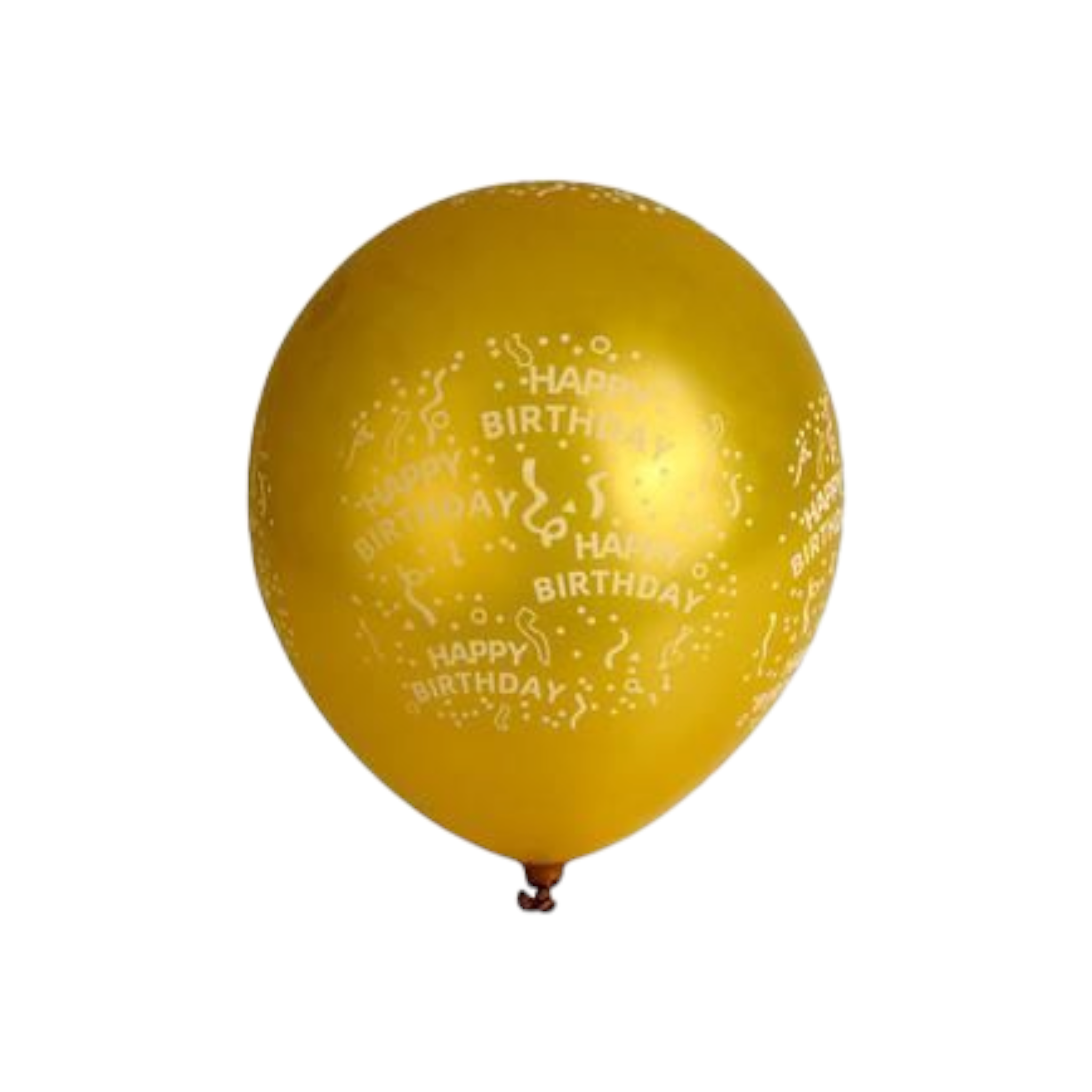 Helium Balloons Gold 1pc Happy Birthday Print