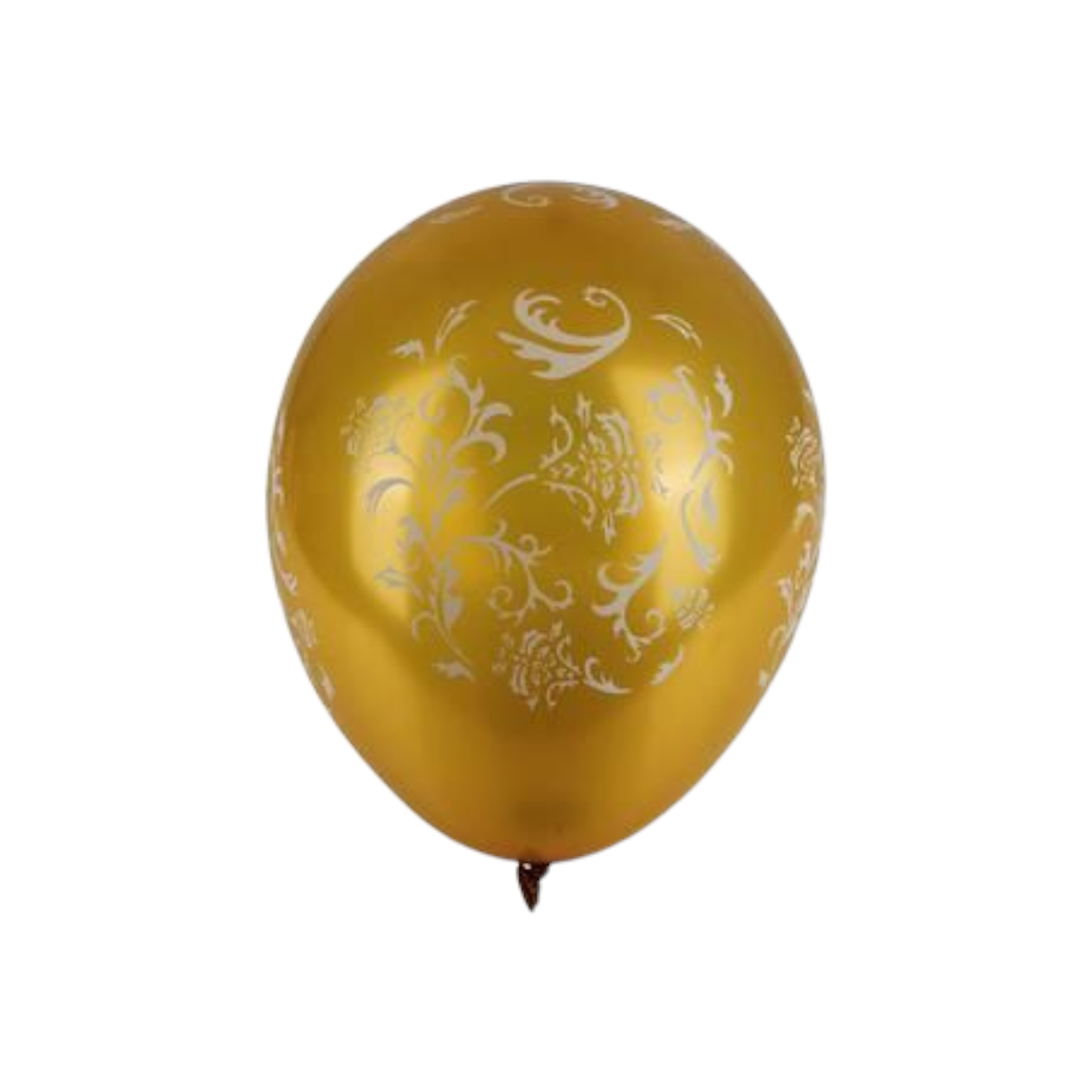 Metallic Helium Balloon 1pc Gold with Flower Patterned