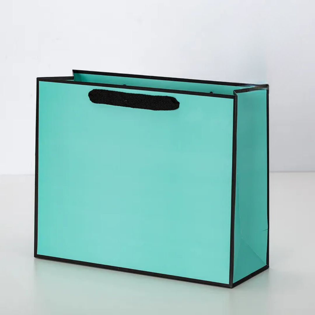 Gift Boutique Shopping Paper Bag With Black Border lines
