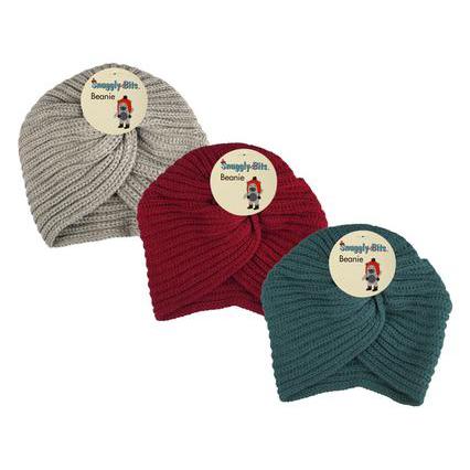 Beanie Kids Animal Knitted Twist Plain Colours