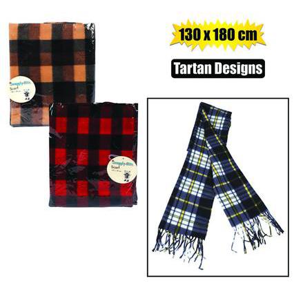 Scarf Adult 180x30cm Tartan Design