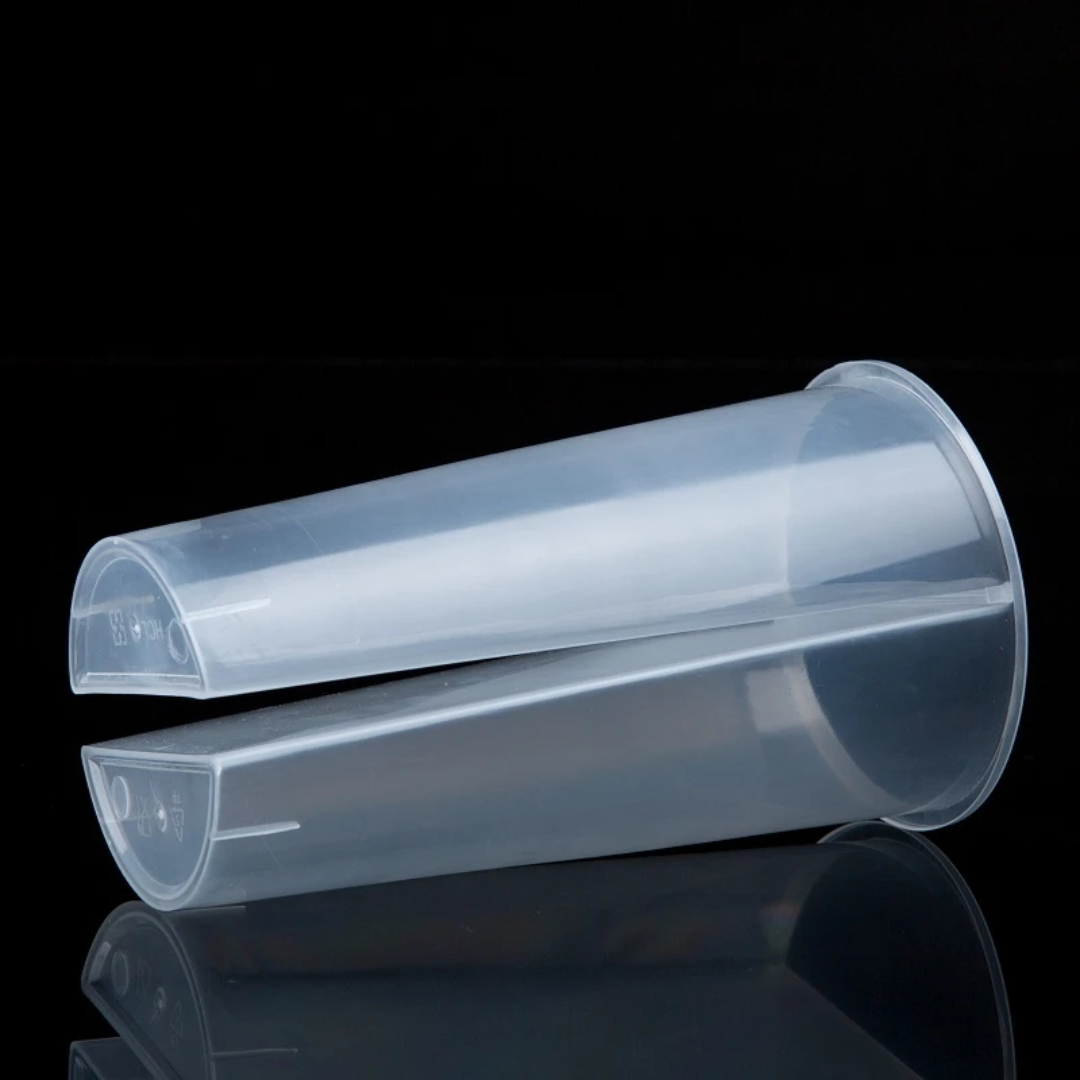 Double-Sided Split PP Plastic Cup 700ml Dual Flavor Beverage Drinking Tumbler with Disposable Lid