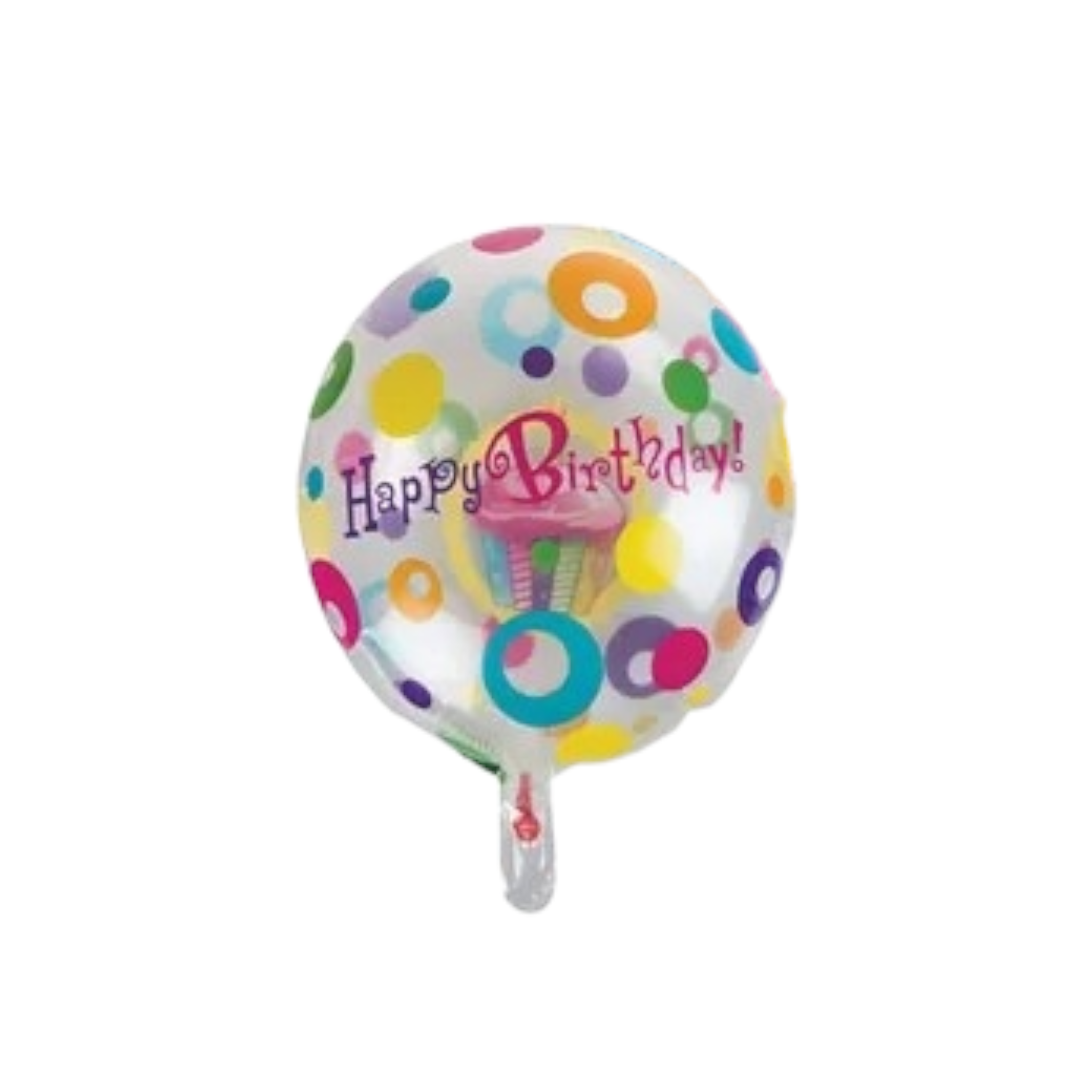 Helium Balloon Clear 45cm Patterned Happy Birthday 1pc