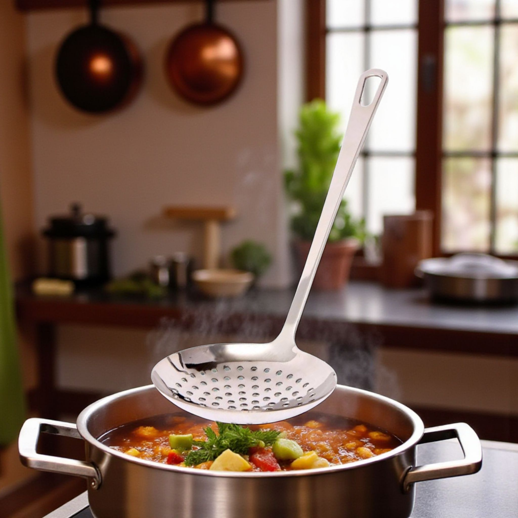 German Ladle with Hole Stainless Steel SGN1318