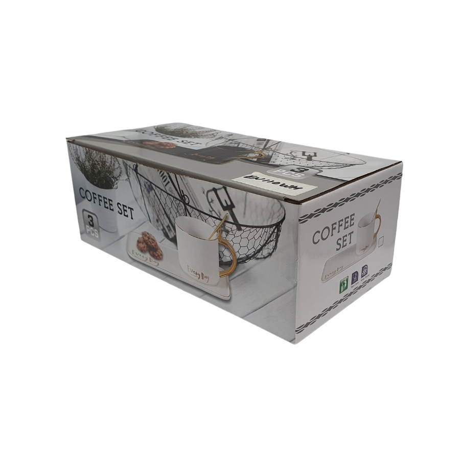 Ceramic Tea-Coffee Cup & Saucer 3pc Gift Set SGN2468