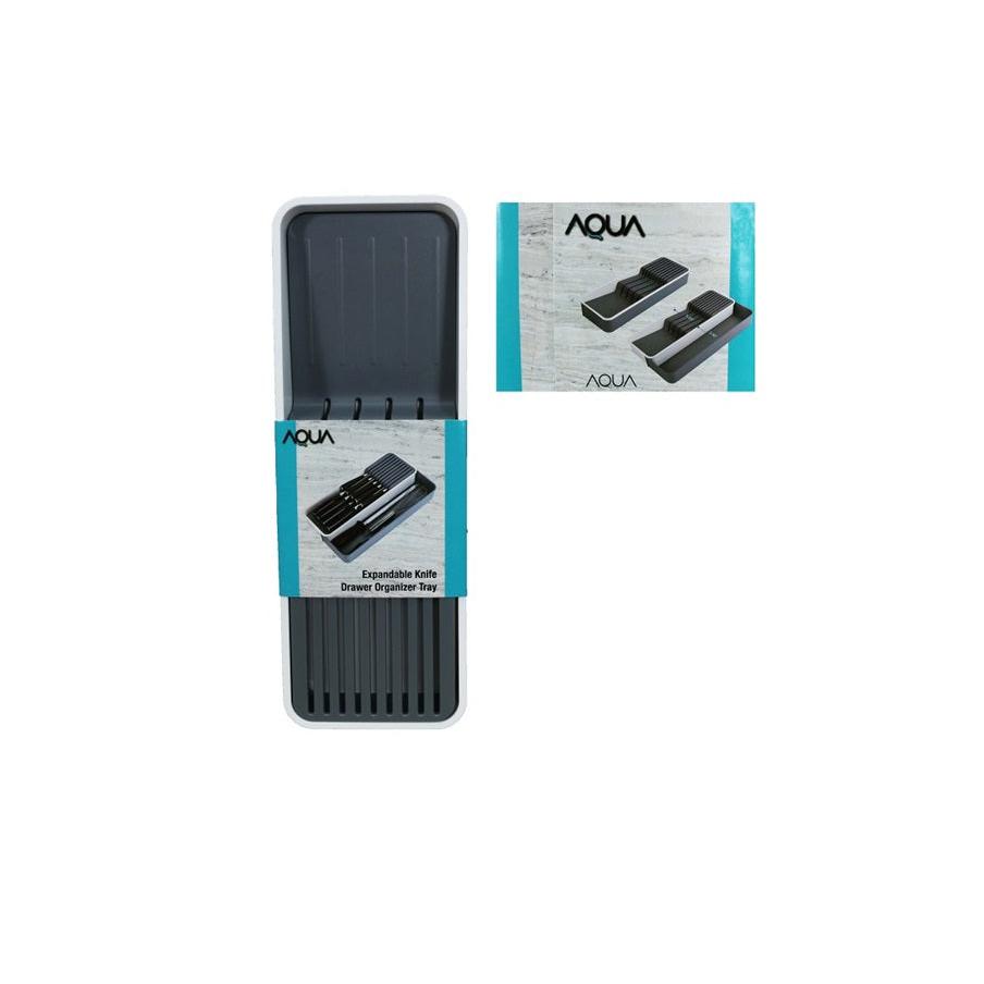 Aqua Expandable Knife Drawer Organize Tray 10116