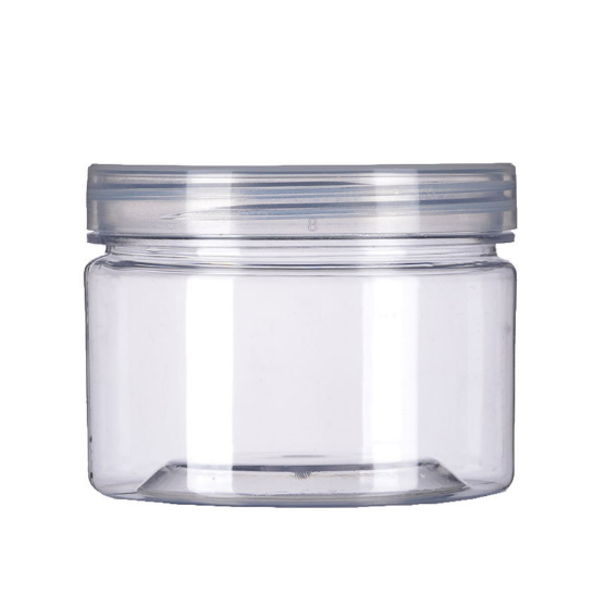 300ml PET Cosmetic Jar wit Lid Crystal Clear 1pc
