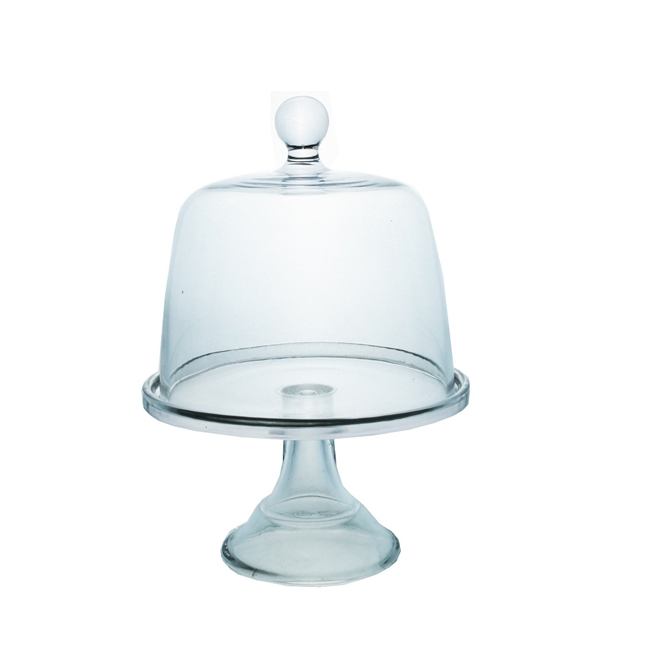 Pasabahce Glass Cake Dome Footed 26.5x18.5cm 34539