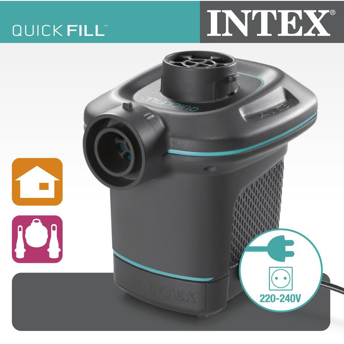 Intex Electric Air Pump 220-240V Quick-Fill AC
