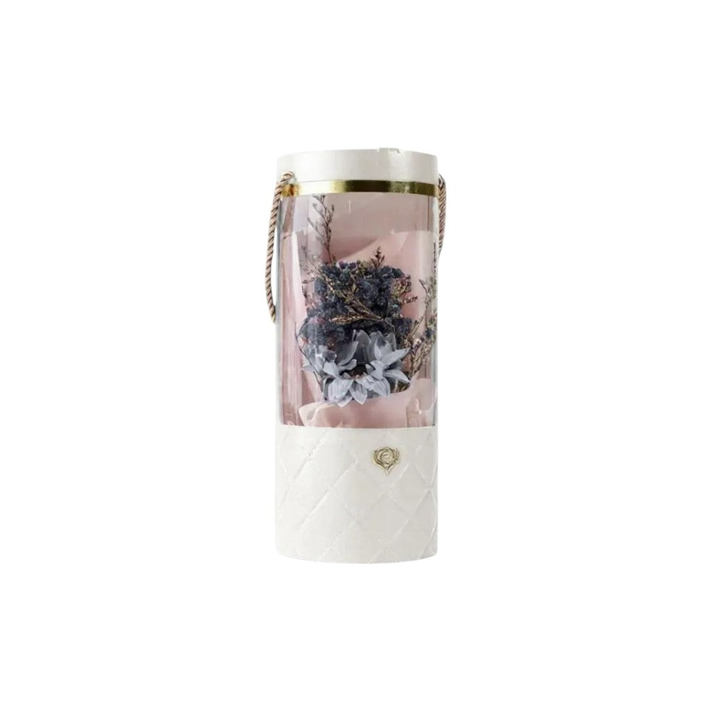 Florist Gift Tube Box with Transparent PVC Window 10x5x27.5cm 1pc