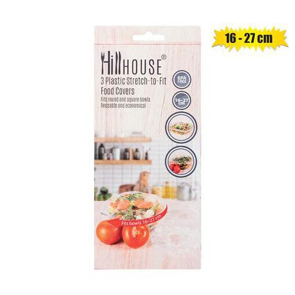 Hillhouse Plastic Food Bowl Cover 16cm 3pc