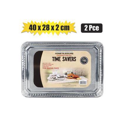 Time Savers Baking Pan Aluminium Foil 40x28x2cm 2pcs